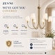 preview thumbnail 8 of 19, Mid-Century Modern Gold 6/8-Light French Chandelier Fabric Pendant Lights for Dining Room