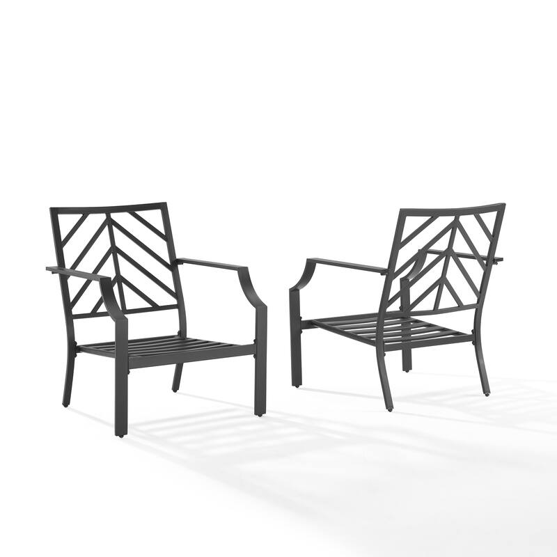 Crosley Otto 2Pc Outdoor Metal Armchair Set