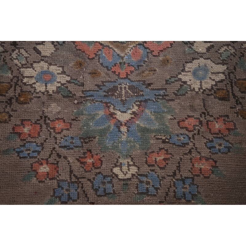 Tabriz Vintage Persian Area Rug Handmade Wool Carpet - 9'9" x 12'9"