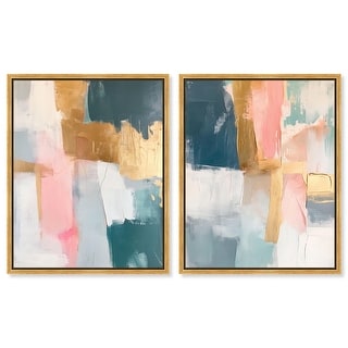 Golden Tranquility Boho Wall Decor Set of 2 Canvas Print by Art Remedy ...