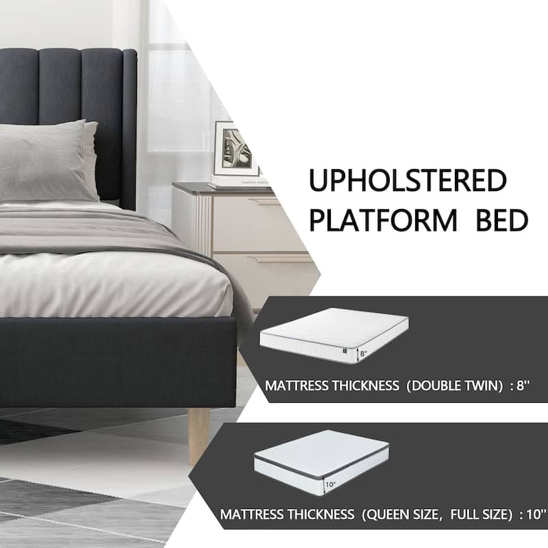 Alazyhome Upholstered Platform Bed Frame