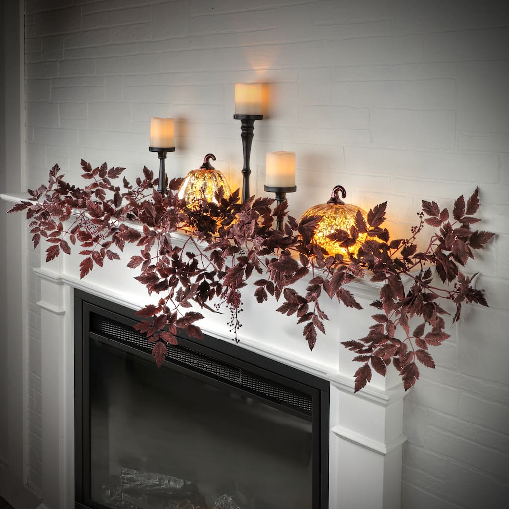 72"Autumn Ruscus With Berry Garland