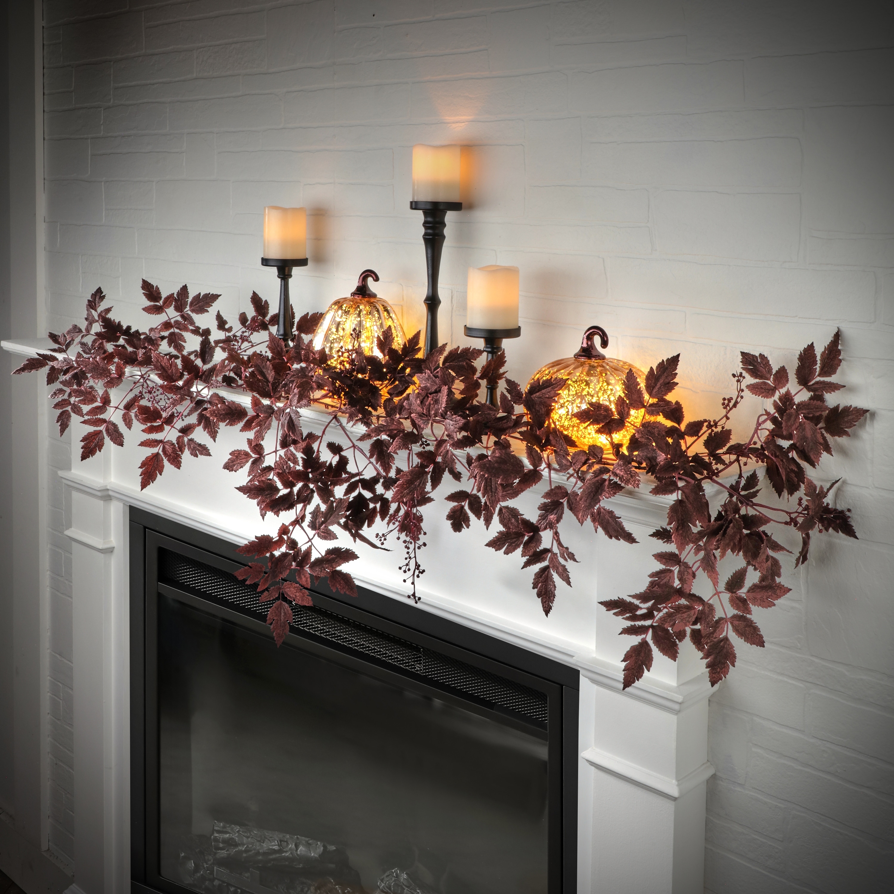 72"Autumn Ruscus With Berry Garland