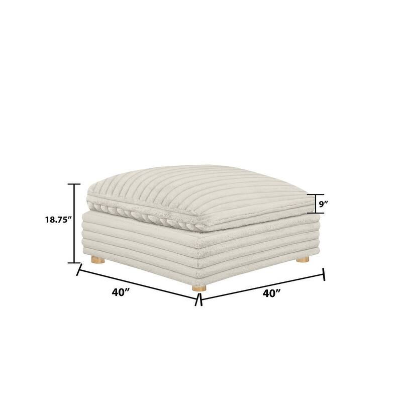 Best Quality Furniture 4-Piece Section Corduroy Modular