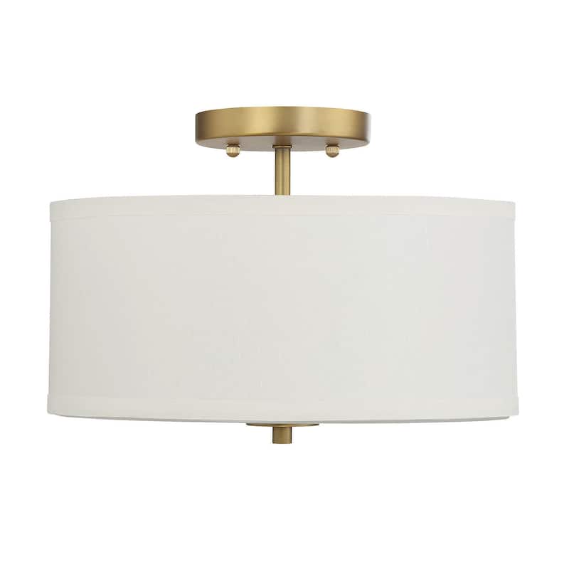Bellevue 2 Light 13" Wide Semi-Flush Drum Ceiling Fixture