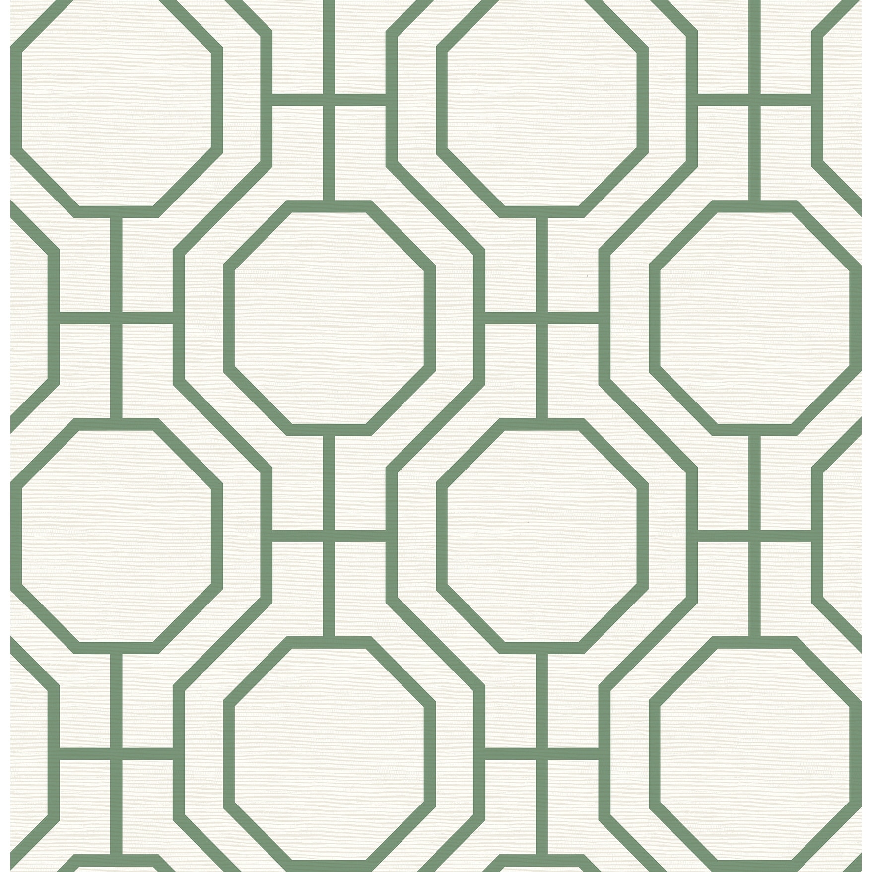 A-Street Prints Manor Green Geometric Trellis Wallpaper