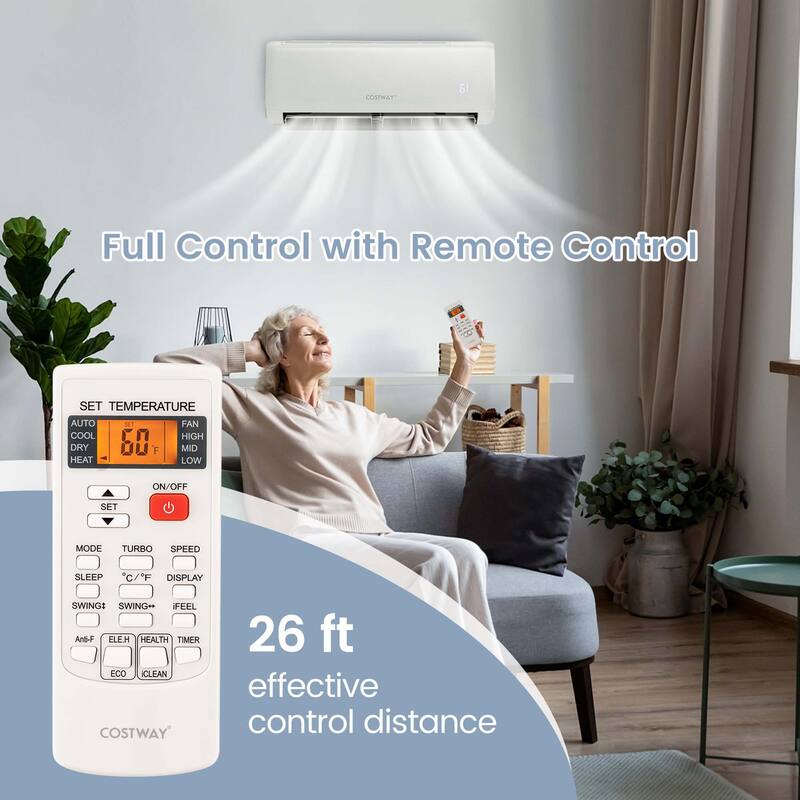 17,000 BTU Mini Split Air Conditioner AC Unit with Heat Pump