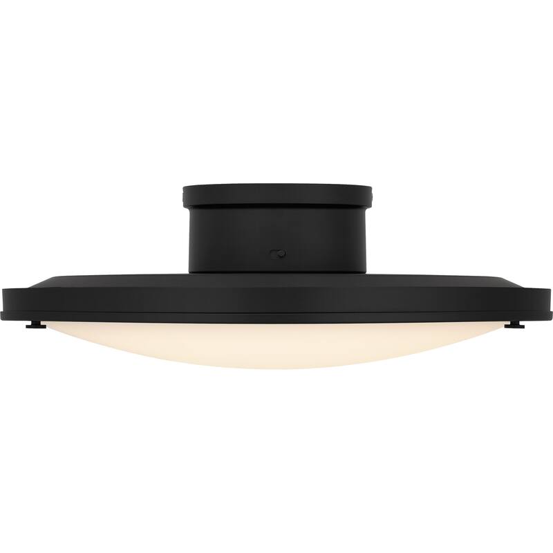 Donne Integrated LED Matte Black Semi-Flush Mount with CCT Switch
