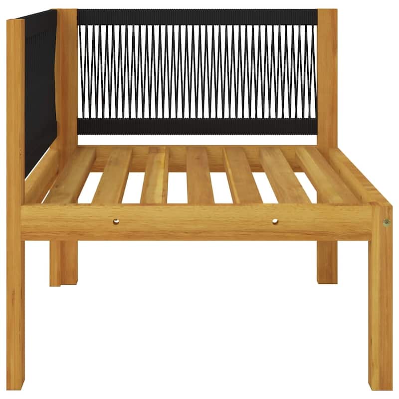 vidaXL Sectional Sofa Patio Modular Seat with Cushions Table Solid Acacia Wood