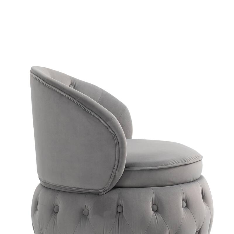 360 Degree Swivel Cuddle Barrel Accent Storage Chairs, Round Armchairs with Wide Upholstered, for Living Room