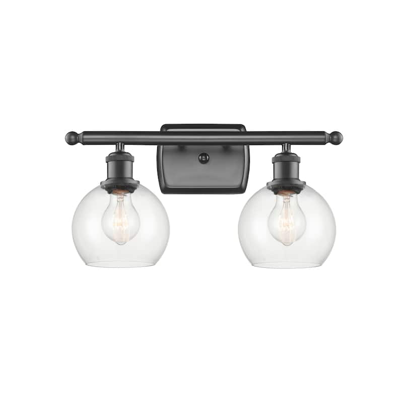 Innovations Lighting 516-2W-9-16 Athens Vanity Athens 2 Light 16" Wide - Oil Rubbed Bronze / Clear