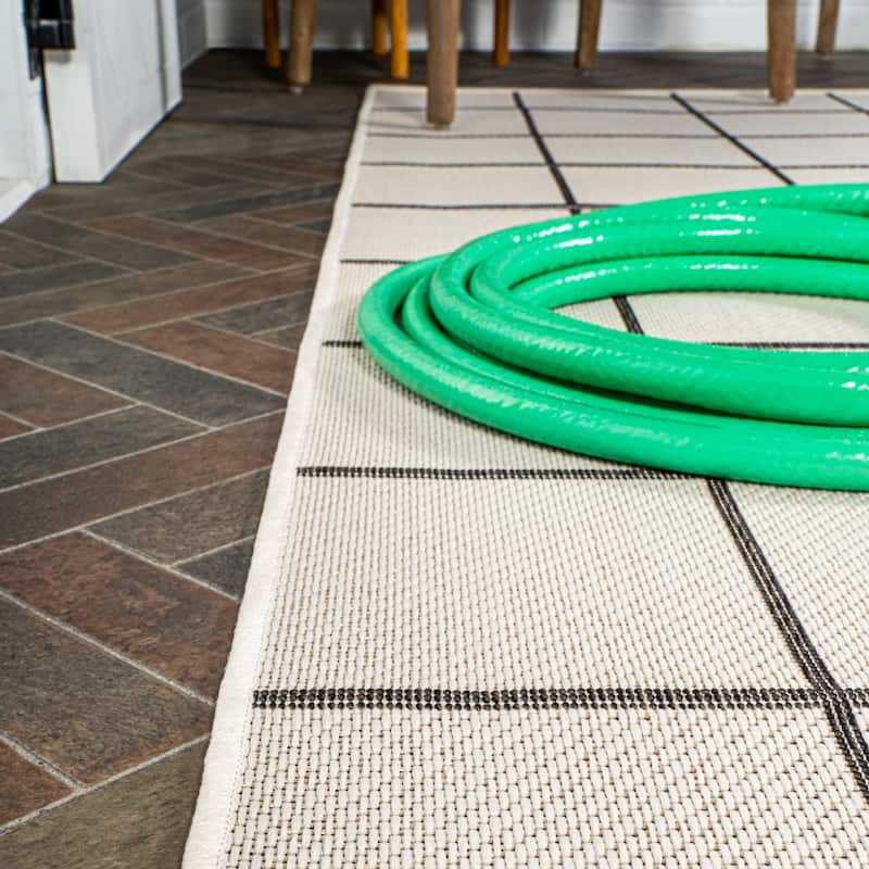 JONATHAN Y James Modern Squares Indoor/Outdoor Area Rug