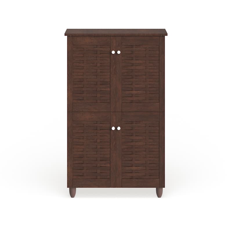 Strick & Bolton Vadym Dark Brown 4-door Shoe Cabinet