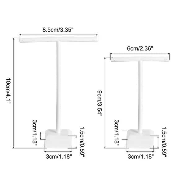 dimension image slide 2 of 3, Earring Display Stands, 6pcs Earring Stand Storage Acrylic
