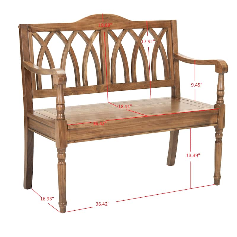 SAFAVIEH Ivah Distressed White Bench - 40" x 19.7" x 36" - 40Wx20Dx36H
