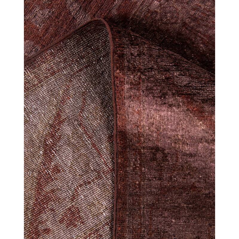 Vibrance, One-of-a-Kind Hand-Knotted Area Rug - Brown, 6' 3" x 9' 2" - 6' 3" x 9' 2"