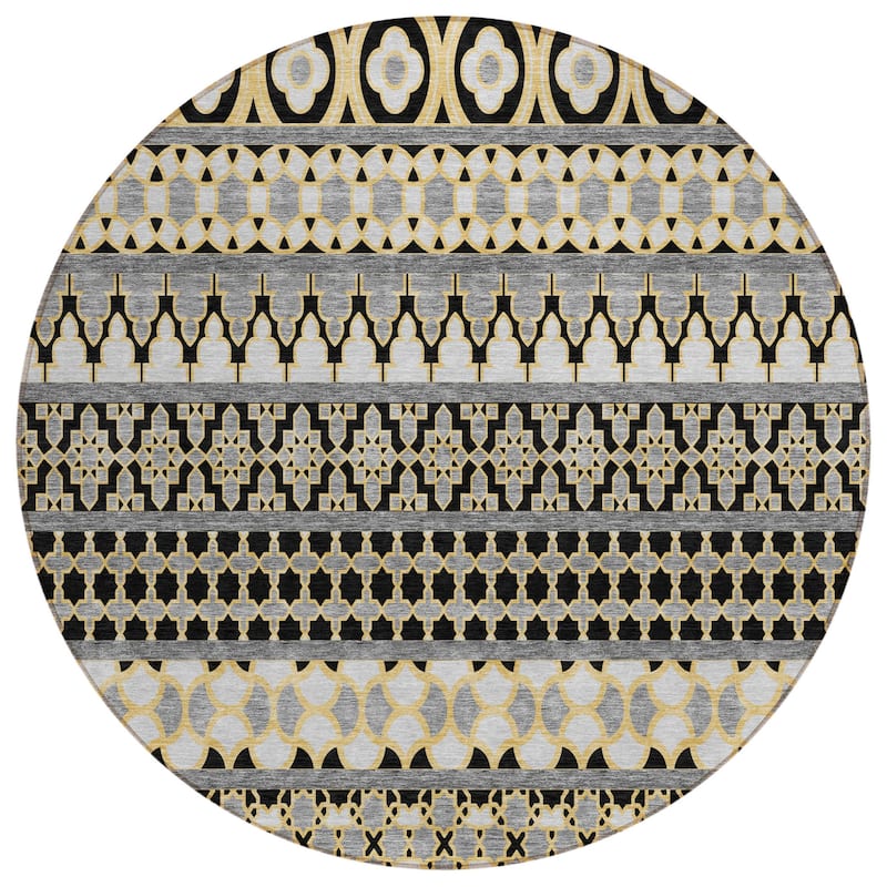 HomeRoots Quatrefoil Transitional Rectangle Outdoor Rug