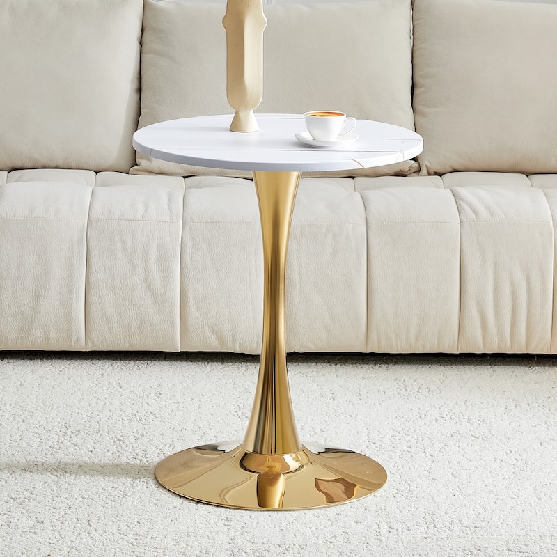 Round Tulip Dining Table, Kitchen Table with Thickened Tabletop, Bistro Table Circle Table Coffee Table