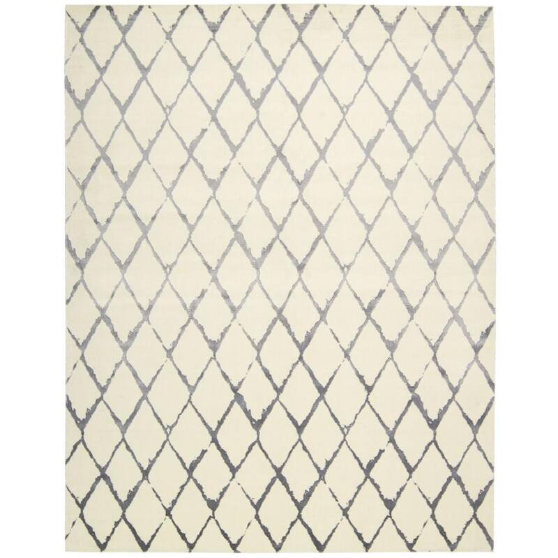 Nourison Twilight Contemporary Geometric Trellis Area Rug