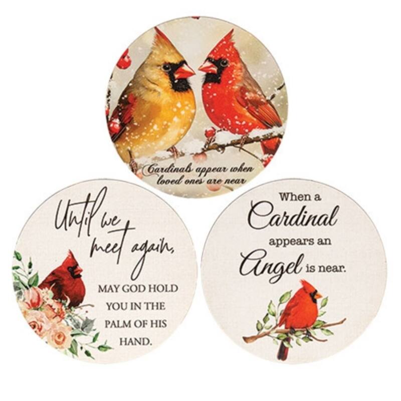 Cardinals Appear Round Magnet - 3 Asstd. - Multi - Multi