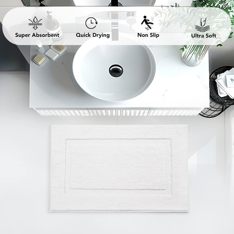 Deconovo Bathroom Rugs, Non Slip Absorbent Shower Bathroom Mat (1 PC)