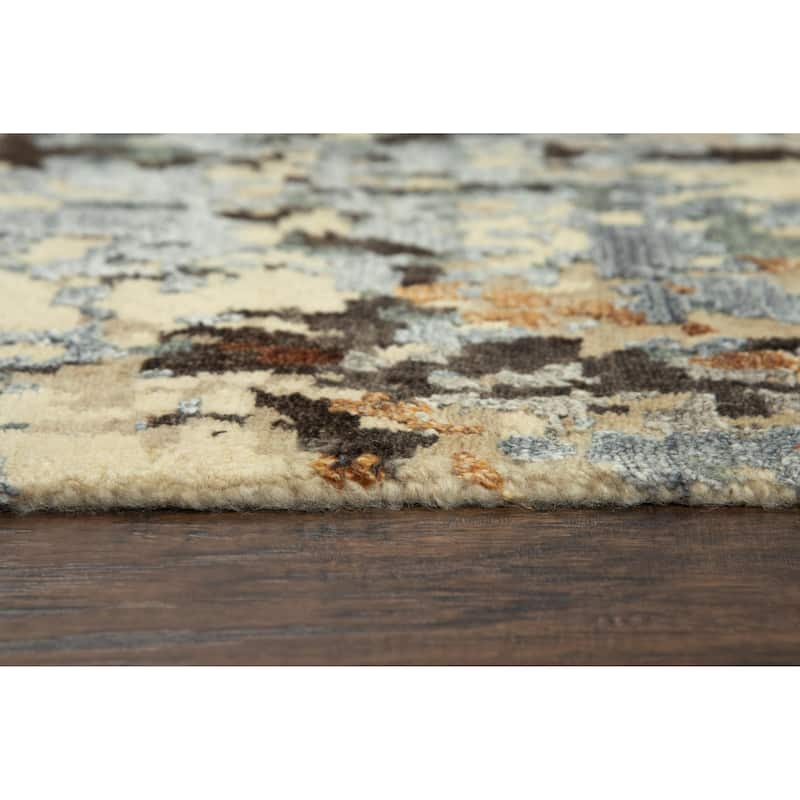 Alora Decor Noble Abstract Hand-knotted Wool Blend Rug