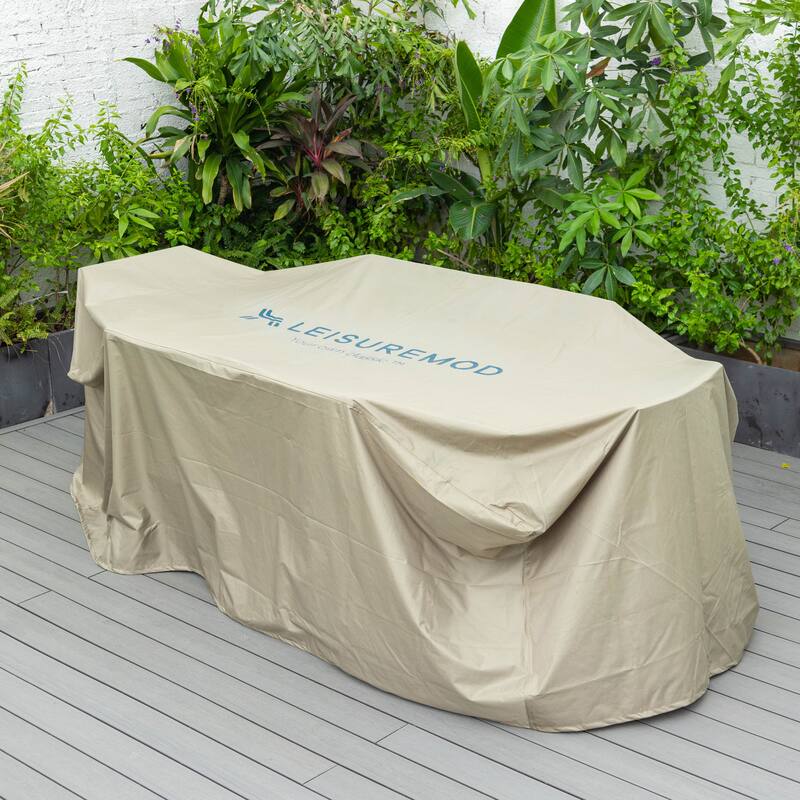 LeisureMod Chelsea Outdoor Rain Cover for 63" & 87" Patio Dining Set - Durable Furniture Cover