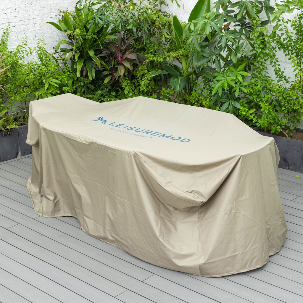 LeisureMod Chelsea Outdoor Rain Cover for 63" & 87" Patio Dining Set - Durable Furniture Cover