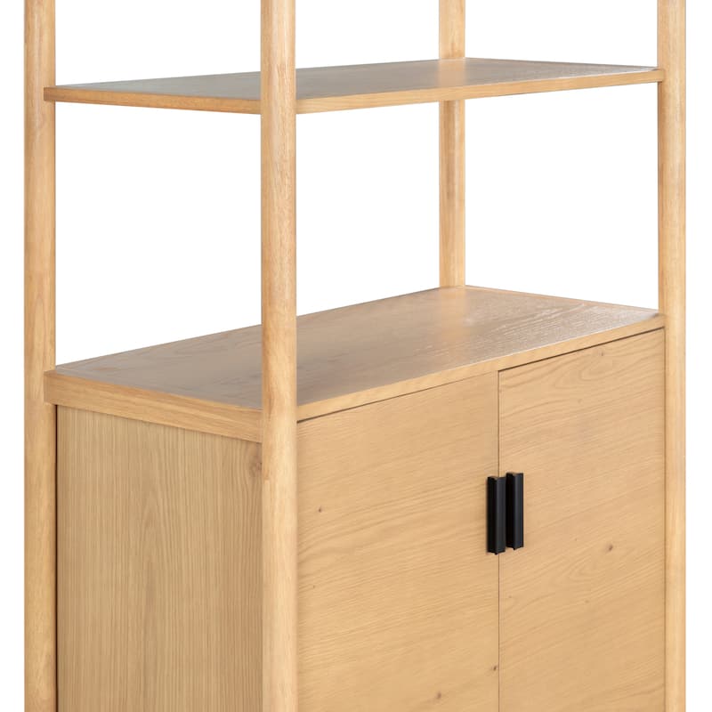 SAFAVIEH Couture Jaylessa 5-Shelf Wood Bookcase - 36"W x 17"D x 78"H