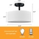 preview thumbnail 9 of 11, Dante Modern Semi-Flush Mount Ceiling Light 3-Light