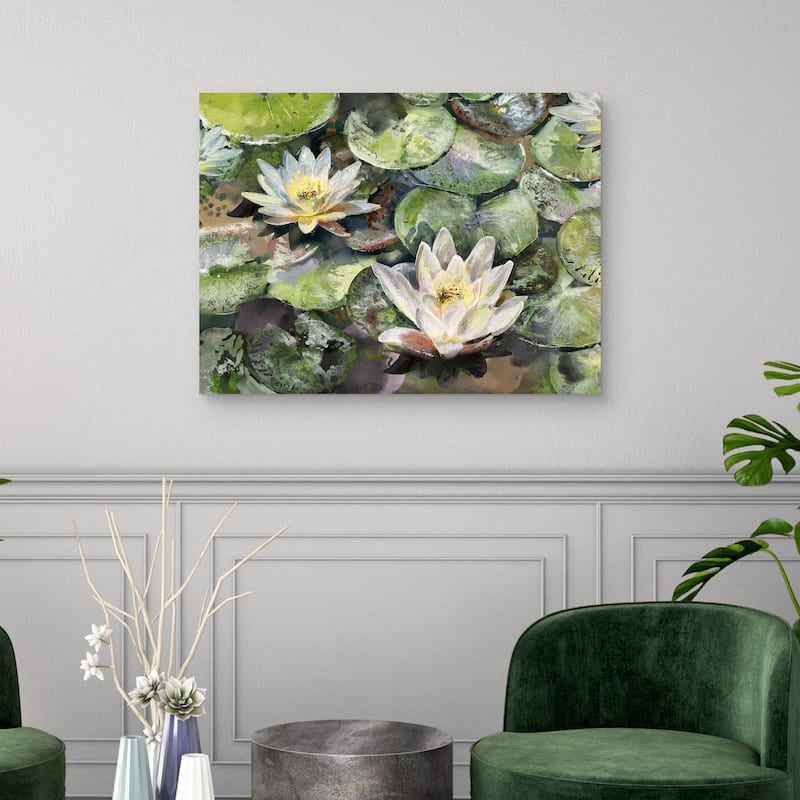 Lotus Blossoms by Studio Arts Canvas Art Print by Studio Arts Canvas Art Print