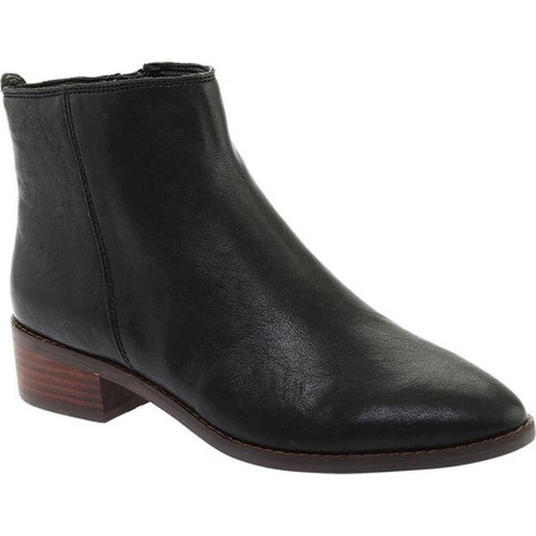 lucky brand black leather ankle boots