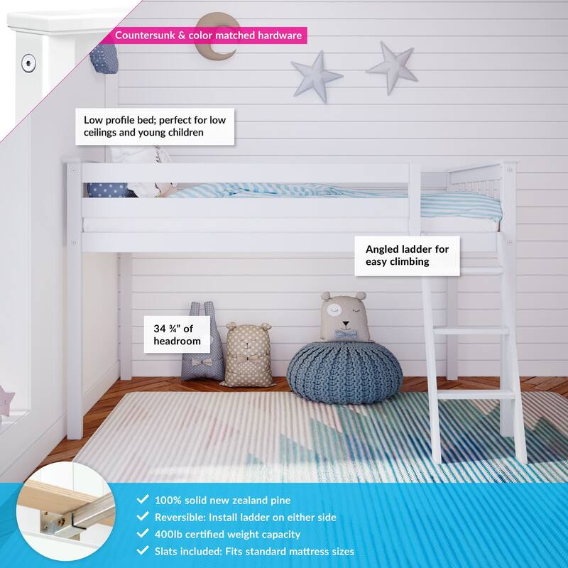Max and Lily Twin Size Low Loft