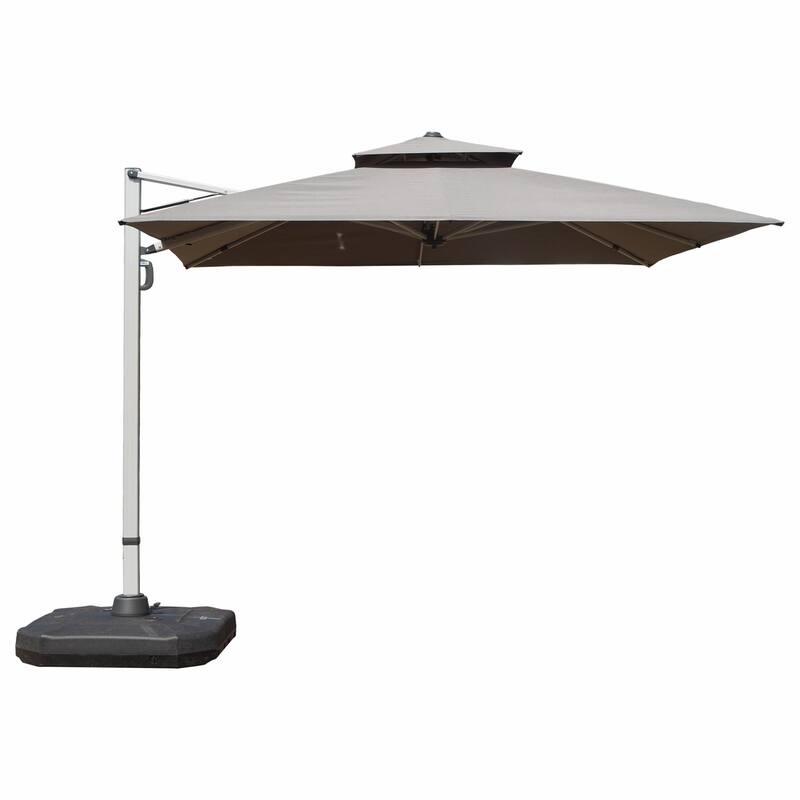 Aluminum Patio Umbrella - 360° Rotation, Hydraulic Lift