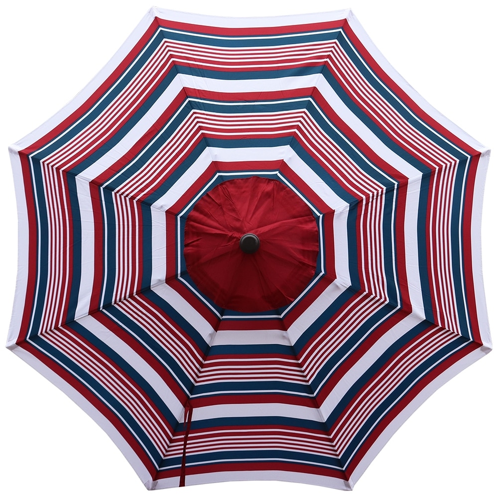 allen roth blue stripe market patio umbrella Best Choice Products 10ft Outdoor Steel w/ Crank, Tilt Push Button, 6 Ribs Youll have it made in the shade with our Calista turquoise outdoor crank and tilt steel 9 allen + roth Market Patio