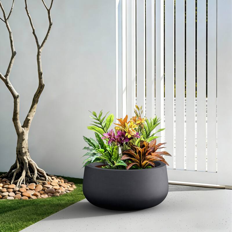 Concrete Round Planter / Pot Indoor & Outdoro Planter Bowl