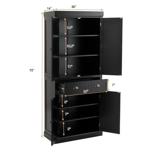 black kitchen pantry cupboard gymax kitchen cabinet pantry cupboard freestanding w black kitchen pantry cupboard gymax kitchen cabinet pantry cupboard freestanding w