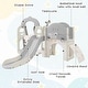 preview thumbnail 4 of 7, 8 in 1 Toddler Slide and Swing Set, Kids Playground Climber Slide Playset w/ Basketball Hoop & Non-Slip Steps for Indoor Outdoor
