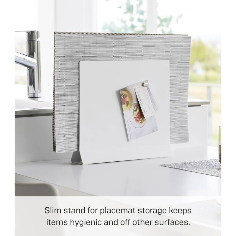 Yamazaki Home Placemat Stand, Steel - L 2.56 x W 11.81 x H 10.43 inches