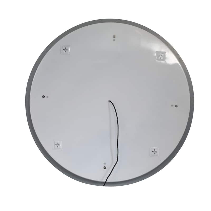 Avalon 42" diameter Hardwired LED mirror - Silver