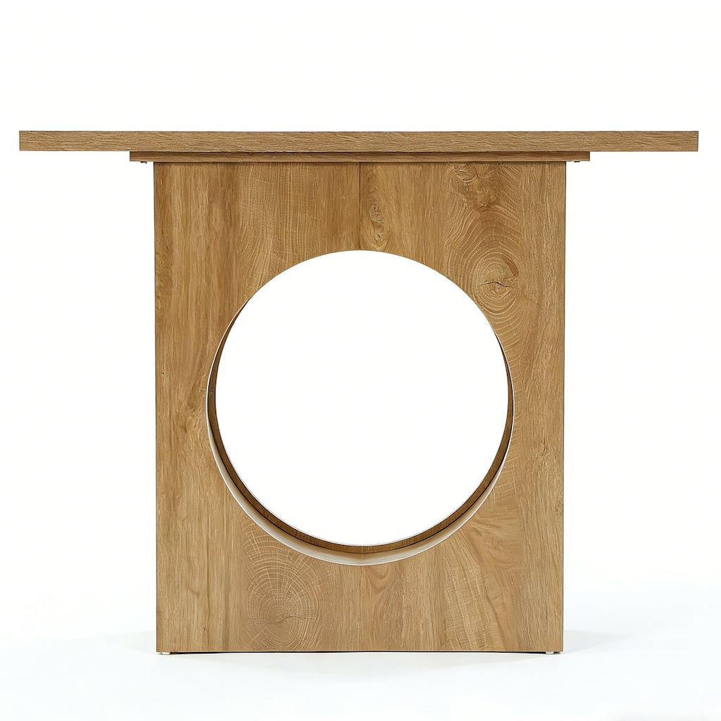 41.33" Farmhouse Console Table with Circular Cutout for Entryway, Hallway & Behind Sofa