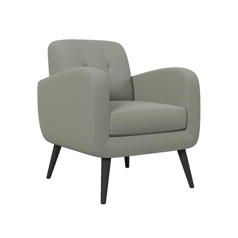 Carson Carrington Keflavik Mid-century Dove Grey Linen Arm Chair