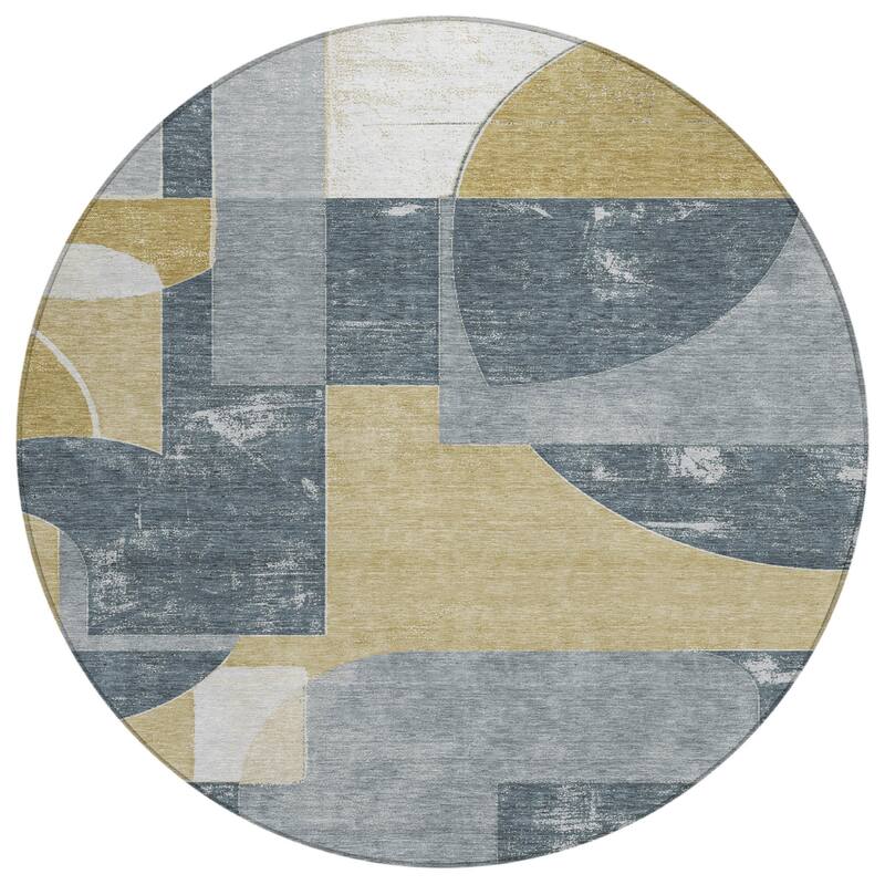 HomeRoots Geometric Modern Rectangle Outdoor Rug