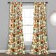 Lush Decor Zara Jacobean Room Darkening Window Curtain Panel Pair - 95 Inches - Neutral