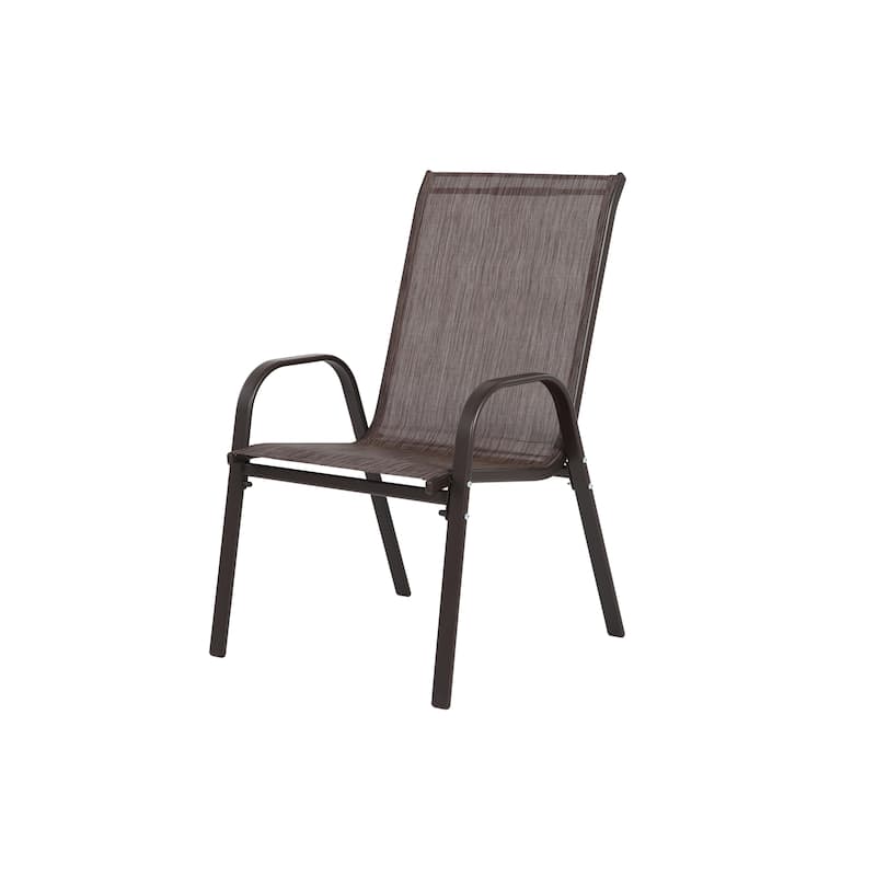 Outdoor Camping Chairs with Breathable Textilene Fabric, Set of 2