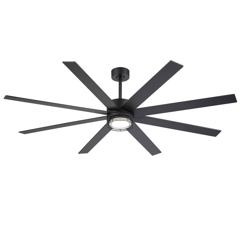 72/52-inch Reversible 8/5-Blade Dimmable LED Ceiling fan with Light and Remote