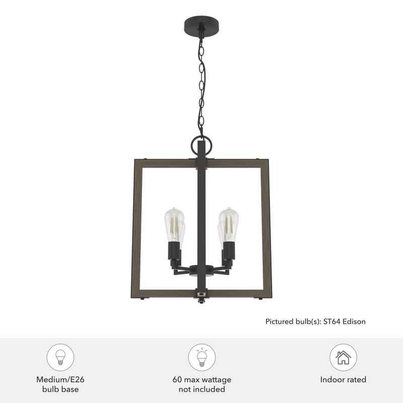 Woodburn Modern Farmhouse Pendant - Foyer, Dining Room, Living Room - Contemporary, Caged, Candle, Transitional, Rustic