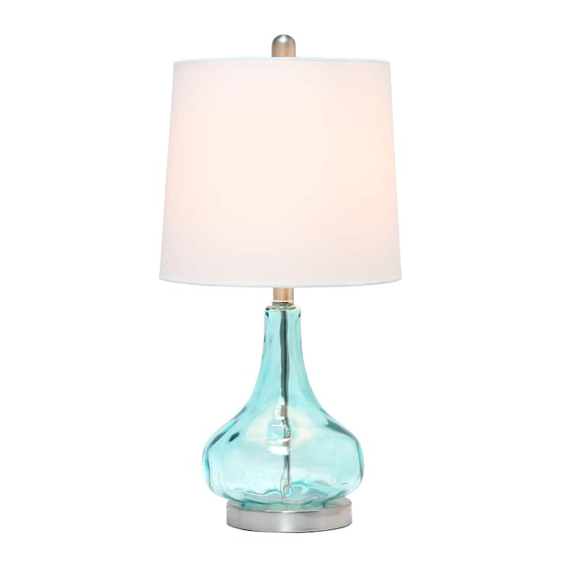 23.25 in. Modern Colored Dimpled Glass Table Lamp