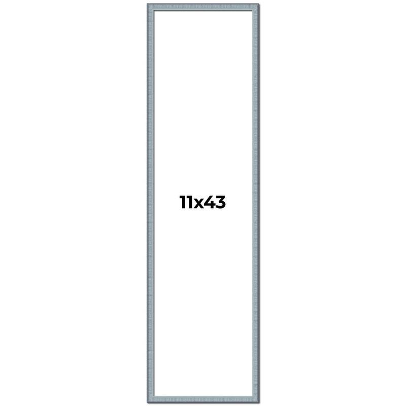 11x43 Frame Rustic Sky Blue Solid Wood Picture Frame | 0.75 Inch