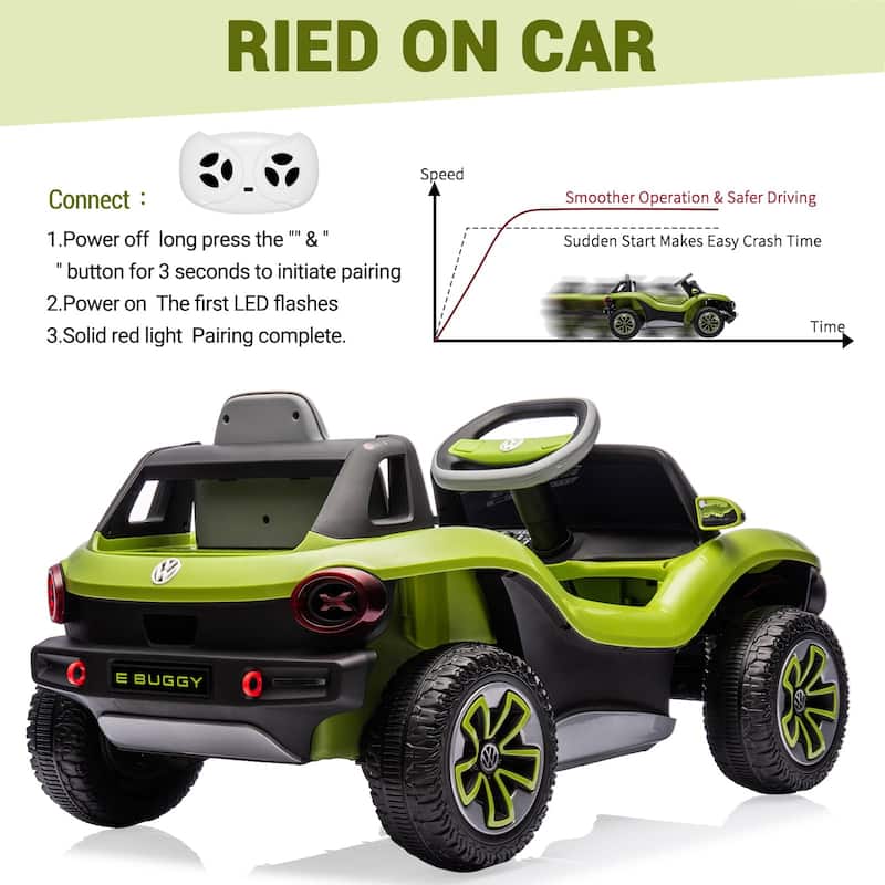Ride On Car, Licensed Volkswagen Beetle Electric Toy Car for Kids,Toddler Electric Vehicle with Parental Remote